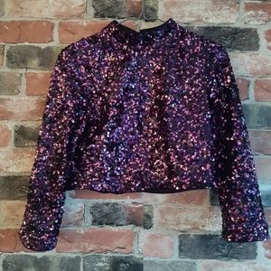 Zara sequins crop top